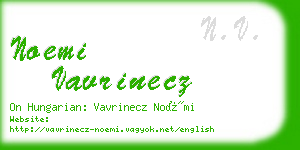 noemi vavrinecz business card